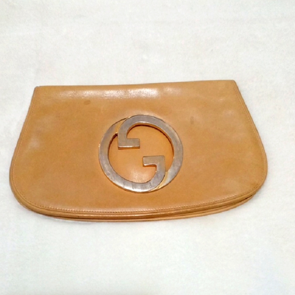 Vintage GUCCI Blobdie Unicorn Brow Leather Clutch Bag